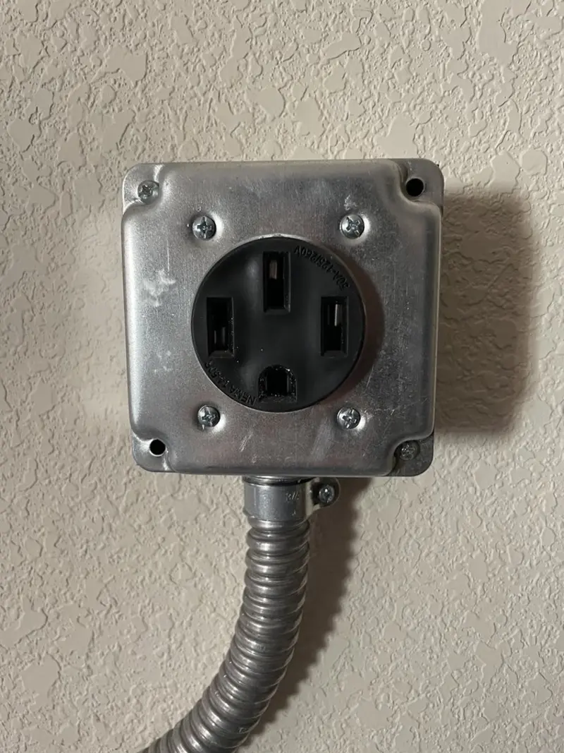 NEMA 14-50 outlet installed for Smart Home Electrical in Newberg